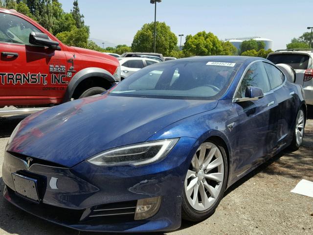 5YJSA1E29JF235909 - 2018 TESLA MODEL S BLUE photo 2