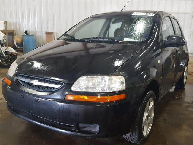 KL1TD66617B752263 - 2007 CHEVROLET AVEO BASE Noir photo 2