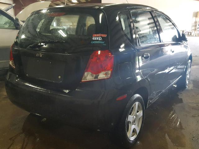 KL1TD66617B752263 - 2007 CHEVROLET AVEO BASE Noir photo 4