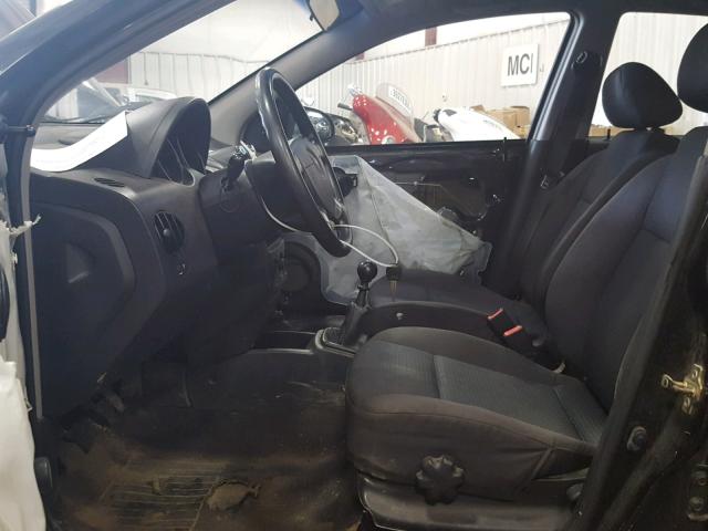 KL1TD66617B752263 - 2007 CHEVROLET AVEO BASE Noir photo 5