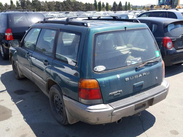 JF1SF6558WH753306 - 1998 SUBARU FORESTER S GREEN photo 3