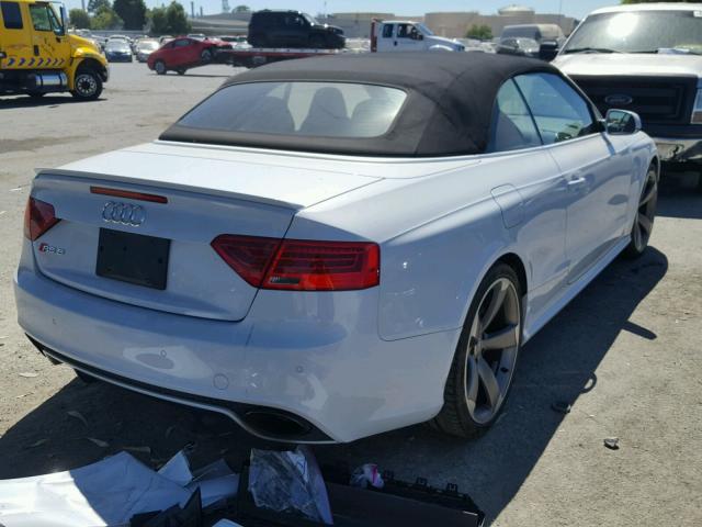 WUAC6AFH0EN900652 - 2014 AUDI RS5 WHITE photo 4