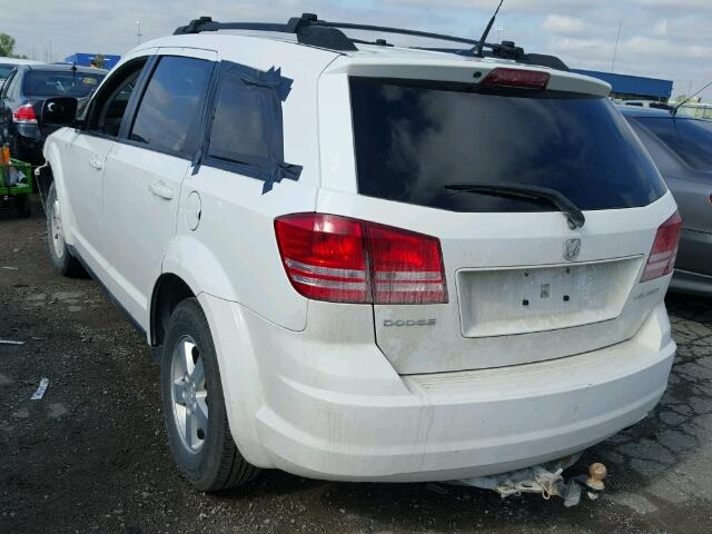 3D4PG4FB1AT129012 - 2010 DODGE JOURNEY SE WHITE photo 3