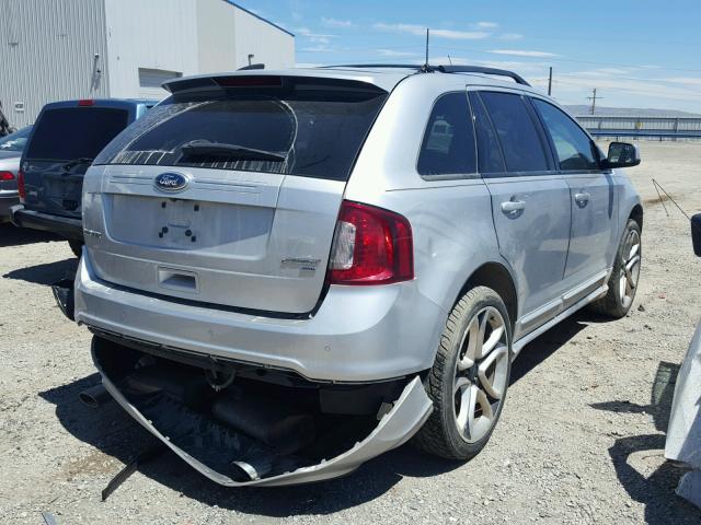 2FMDK4AK7BBA61720 - 2011 FORD EDGE SPORT SILVER photo 4