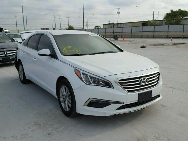 5NPE24AF8FH049291 - 2015 HYUNDAI SONATA SE WHITE photo 1