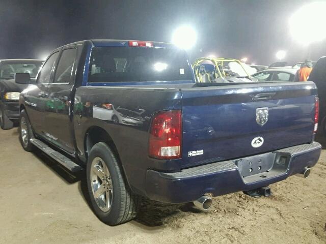 1C6RD6KT3CS301349 - 2012 DODGE RAM 1500 BLUE photo 3