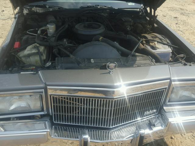 1G6DW54E1MR710354 - 1991 CADILLAC BROUGHAM GRAY photo 7