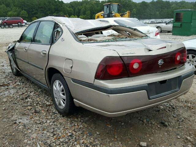 2G1WF52E339348098 - 2003 CHEVROLET IMPALA TAN photo 3