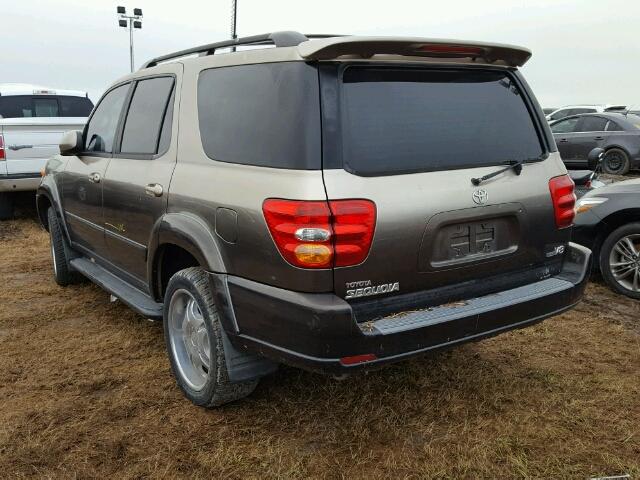 5TDZT34A63S158525 - 2003 TOYOTA SEQUOIA SR TAN photo 3