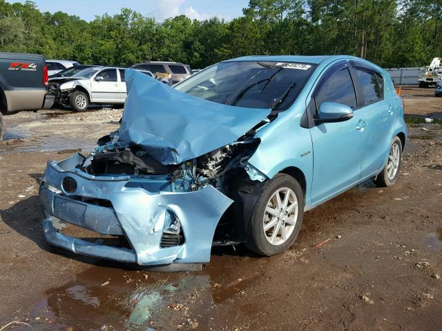 JTDKDTB38C1006715 - 2012 TOYOTA PRIUS C BLUE photo 2