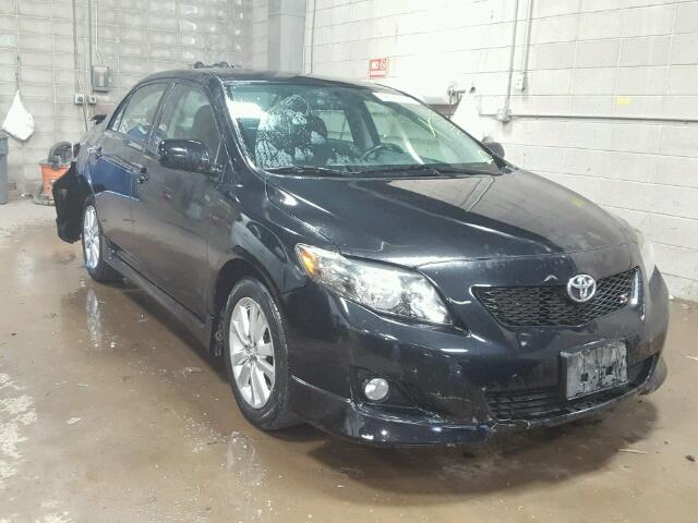 1NXBU4EE7AZ259681 - 2010 TOYOTA COROLLA BLACK photo 1