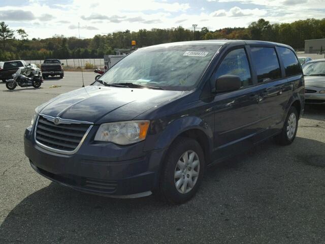 2A8HR44H28R125771 - 2008 CHRYSLER TOWN & COU BLUE photo 2