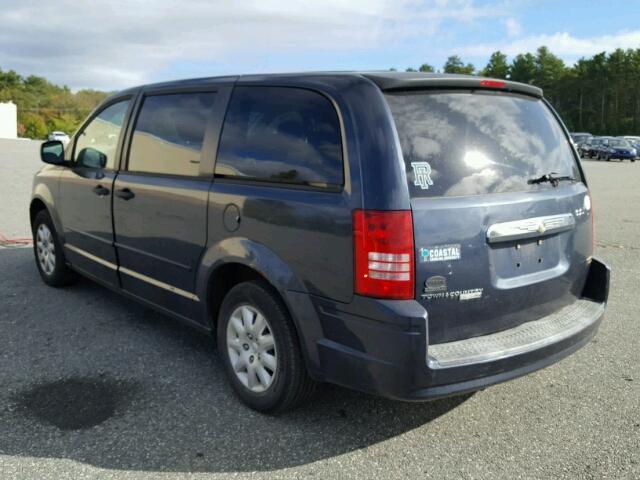 2A8HR44H28R125771 - 2008 CHRYSLER TOWN & COU BLUE photo 3