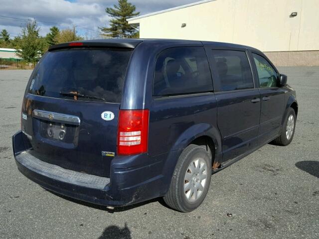 2A8HR44H28R125771 - 2008 CHRYSLER TOWN & COU BLUE photo 4