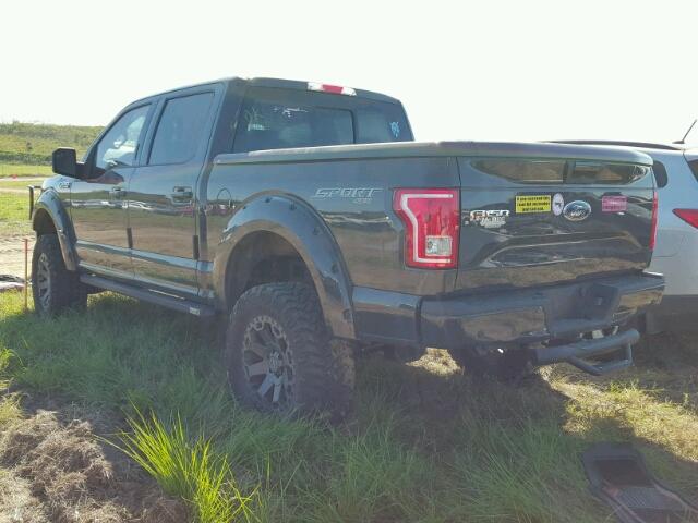 1FTEW1EF4GKF30834 - 2016 FORD F150 SUPER GRAY photo 3