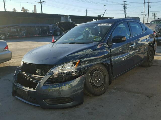 3N1AB7AP6FY266398 - 2015 NISSAN SENTRA S BLUE photo 2