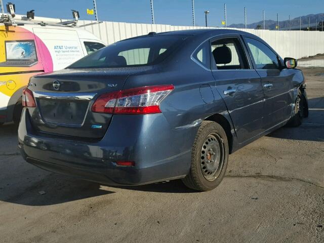 3N1AB7AP6FY266398 - 2015 NISSAN SENTRA S BLUE photo 4