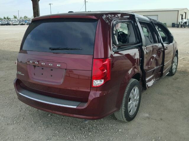 2C4RDGBG6HR834774 - 2017 DODGE GRAND CARA RED photo 4