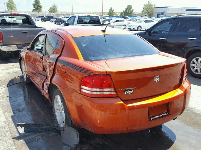 1B3LC56K38N183422 - 2008 DODGE AVENGER SX ORANGE photo 3