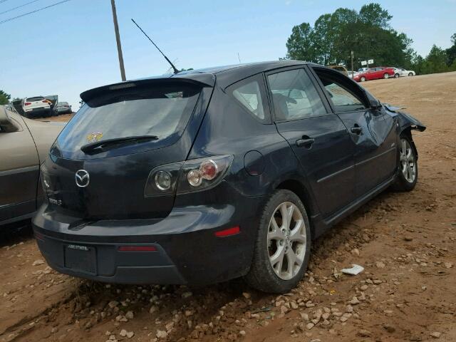 JM1BK343381830082 - 2008 MAZDA 3 HATCHBAC BLACK photo 4