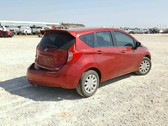 3N1CE2CP9FL360398 - 2015 NISSAN VERSA NOTE RED photo 4