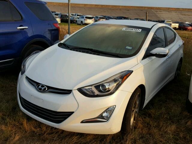 5NPDH4AE4EH476810 - 2014 HYUNDAI ELANTRA SE WHITE photo 2