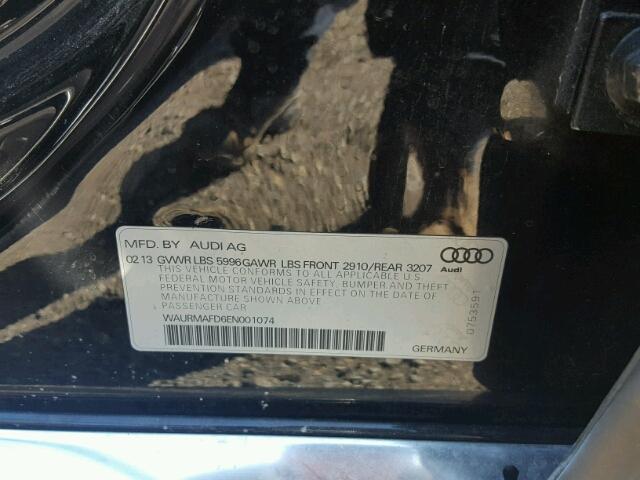 WAURMAFD6EN001074 - 2014 AUDI A8 L TDI 黑色 照片 10