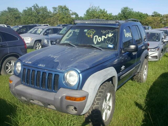 1J4GL48K04W262150 - 2004 JEEP LIBERTY SP BLUE photo 2