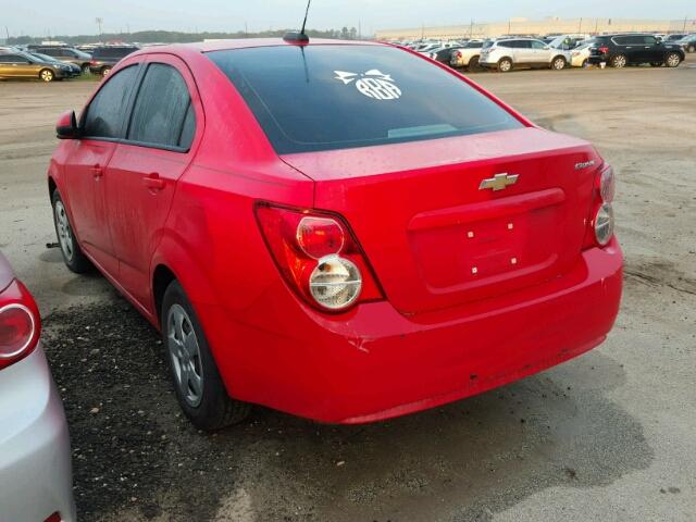 1G1JA5SH1F4104623 - 2015 CHEVROLET SONIC LS 红色 照片 3
