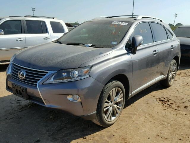 2T2ZK1BA0EC136361 - 2014 LEXUS RX 350 GRAY photo 2