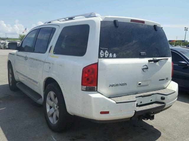 5N1BA0ND0DN601933 - 2013 NISSAN ARMADA SV WHITE photo 3