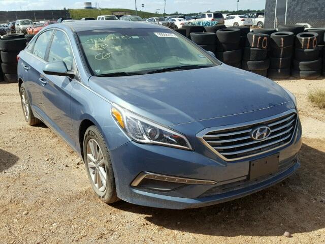 5NPE24AF7FH151844 - 2015 HYUNDAI SONATA SE BLUE photo 1