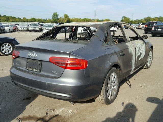 WAUBFAFL7EN038685 - 2014 AUDI A4 GRAY photo 4