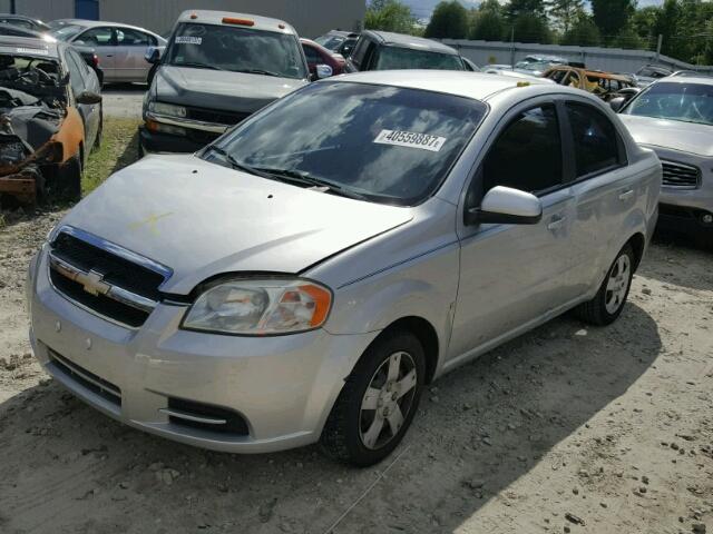 KL1TD56E29B376550 - 2009 CHEVROLET AVEO LS GRAY photo 2