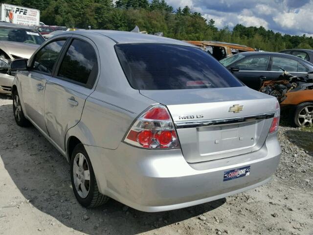 KL1TD56E29B376550 - 2009 CHEVROLET AVEO LS GRAY photo 3