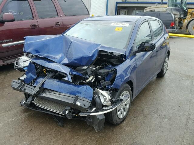 KMHCT5AE3GU262850 - 2016 HYUNDAI ACCENT SE BLUE photo 2