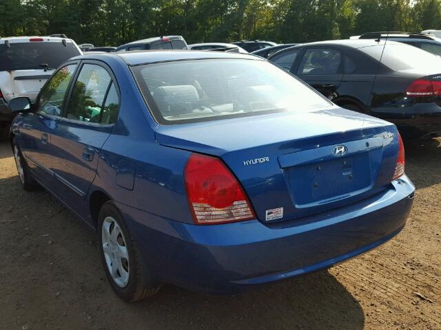 KMHDN46D85U119401 - 2005 HYUNDAI ELANTRA GL BLUE photo 3