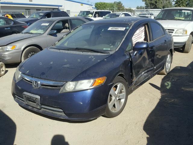 1HGFA16876L067357 - 2006 HONDA CIVIC EX BLUE photo 2