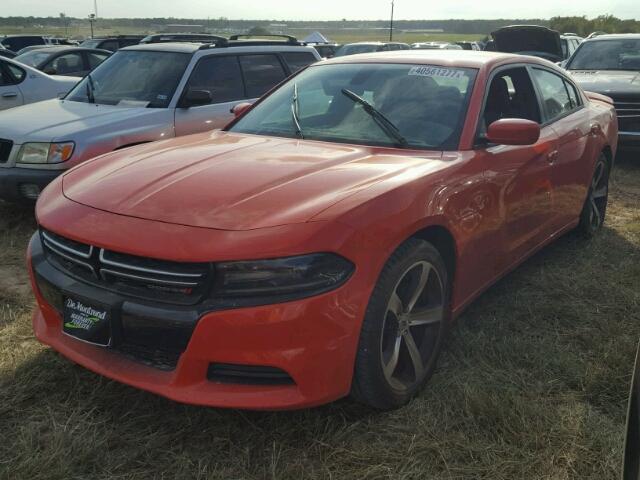 2C3CDXBG3HH627596 - 2017 DODGE CHARGER ORANGE photo 2