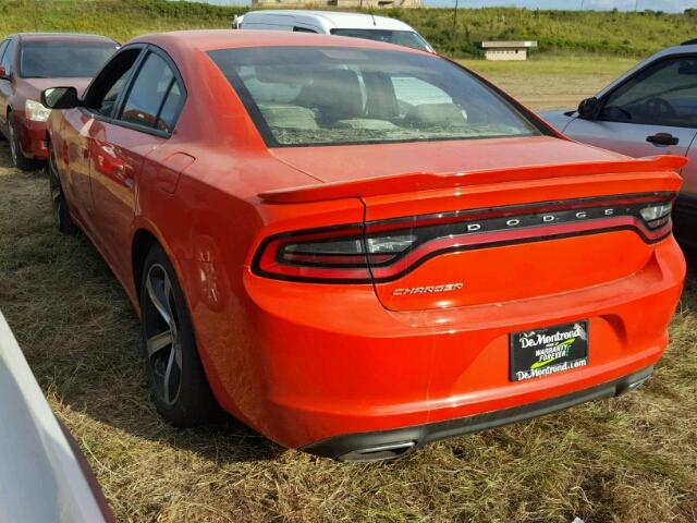 2C3CDXBG3HH627596 - 2017 DODGE CHARGER ORANGE photo 3