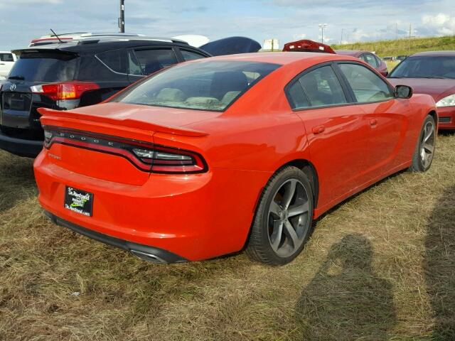 2C3CDXBG3HH627596 - 2017 DODGE CHARGER ORANGE photo 4