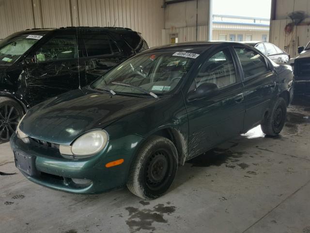 1B3ES46C3YD813640 - 2000 DODGE NEON BASE GREEN photo 2