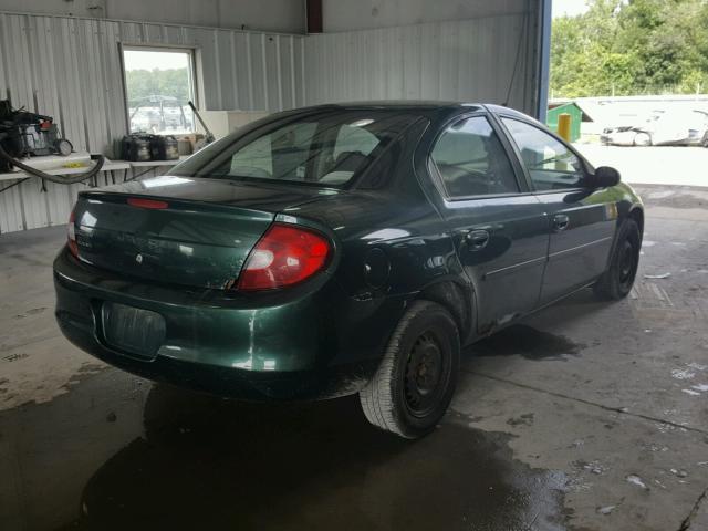 1B3ES46C3YD813640 - 2000 DODGE NEON BASE GREEN photo 4