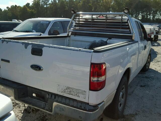 1FTRX12W96KD20859 - 2006 FORD F150 WHITE photo 4