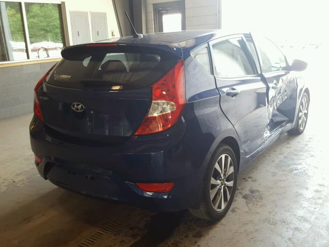 KMHCU5AE4GU272090 - 2016 HYUNDAI ACCENT SPO BLUE photo 4