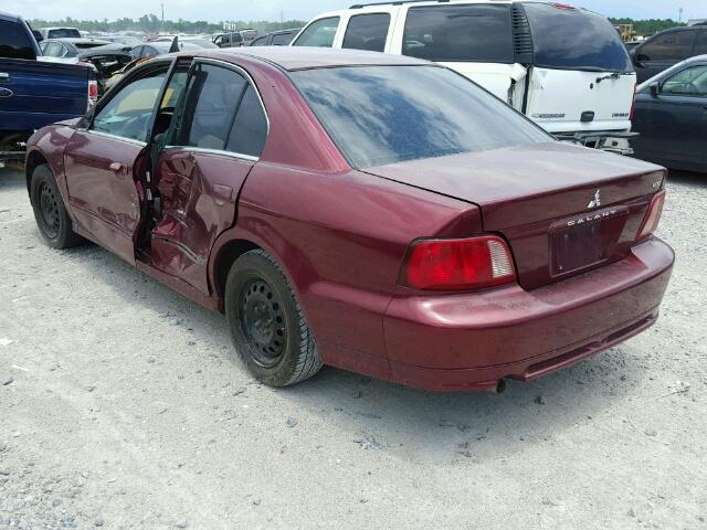 4A3AA46G43E074698 - 2003 MITSUBISHI GALANT ES BURGUNDY photo 3