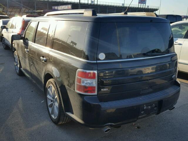 2FMGK5C83FBA07051 - 2015 FORD FLEX SEL GRAY photo 3