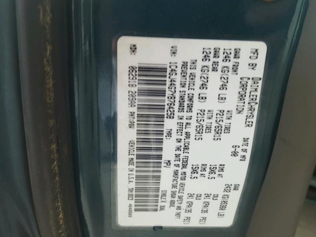 1C4GJ44G7YB764258 - 2000 CHRYSLER GRAND VOYA Yaşıl foto 10