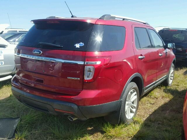 1FM5K7D80DGB13349 - 2013 FORD EXPLORER RED photo 4