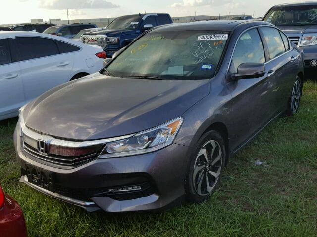 1HGCR2F86GA024403 - 2016 HONDA ACCORD GRAY photo 2